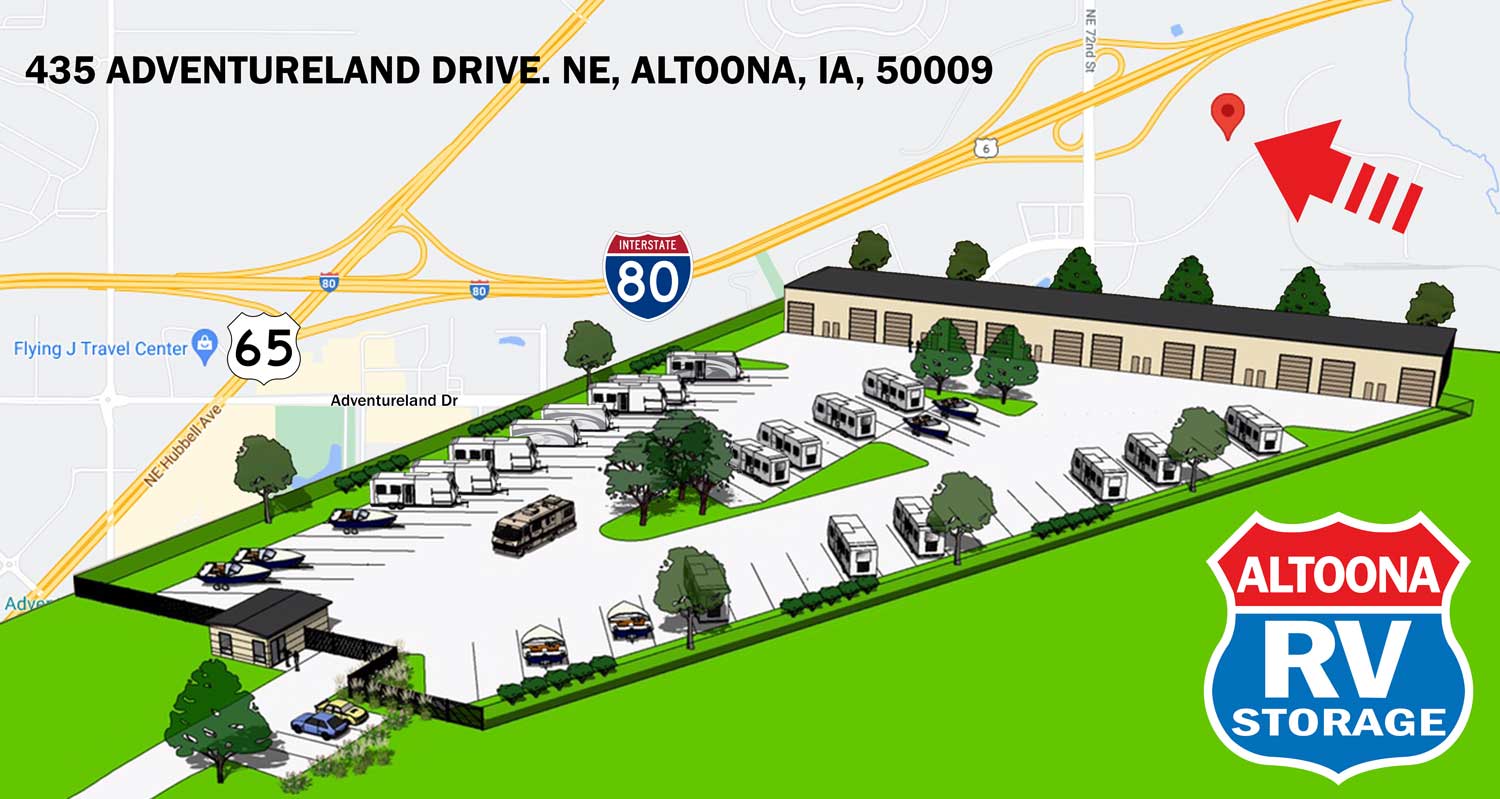 Altoona RV Parking Storage Google Map Location Address